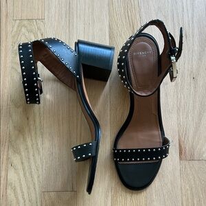 Givenchy Leather Black Studded Women's Sandals